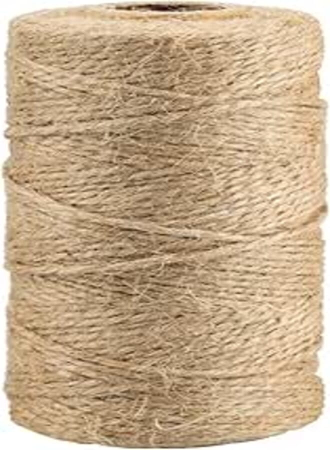 KINGLAKE 328 Feet Natural Jute Twine Best Arts Crafts Christmas Durable Packing String